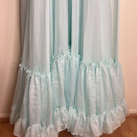 MAC DUGGAL 2025 RUFFLE EMBELLISHED MAXI DRESS FLORAL CHIFFON 68470 size 2 - Picture 6 of 13